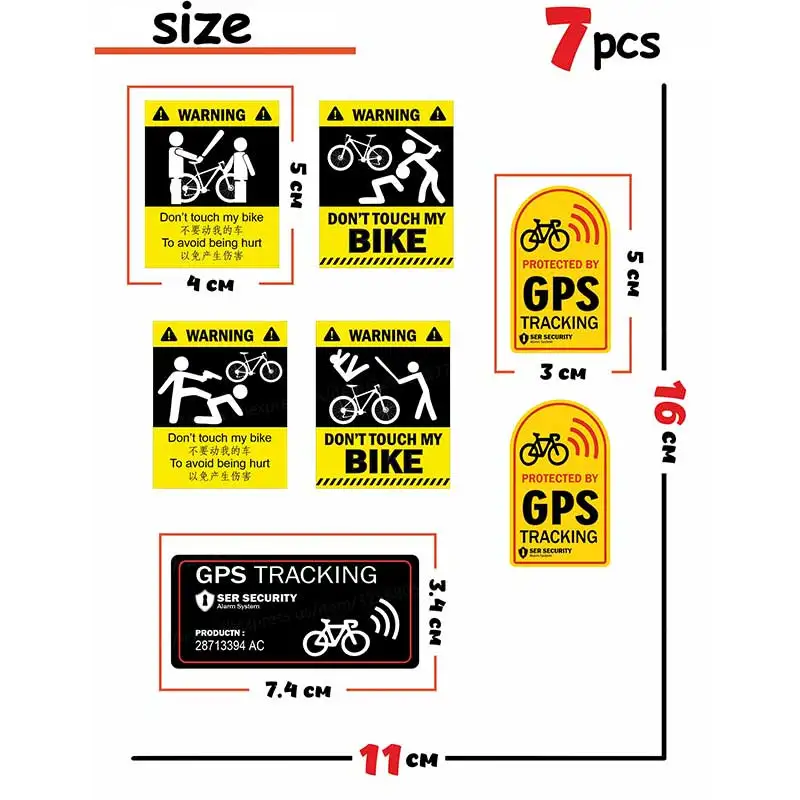 

Bicycle Frame Stickers, Motorcycle, Scooter, Bike Waterproof Vinyl Decals Decoration Sticker SH841