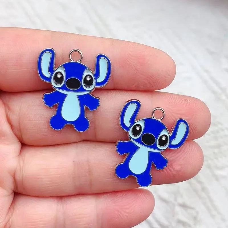 10pcs Cartoon Charm Jewelry Accessories Enamel Necklace Earring Pendant Diy Making Craft Supplies Alloy Metal White Plated