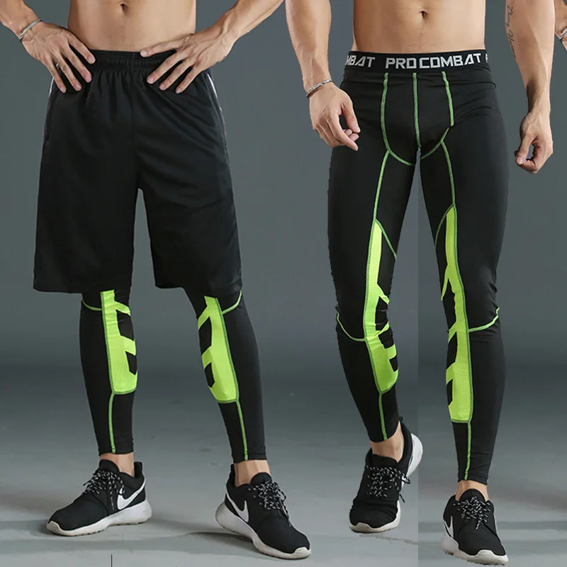 Sports Fitness Trousers Men's Milk Silk Stretch Skinny Ultra-Thin Quick-Dry Running Basketball Training Leggings