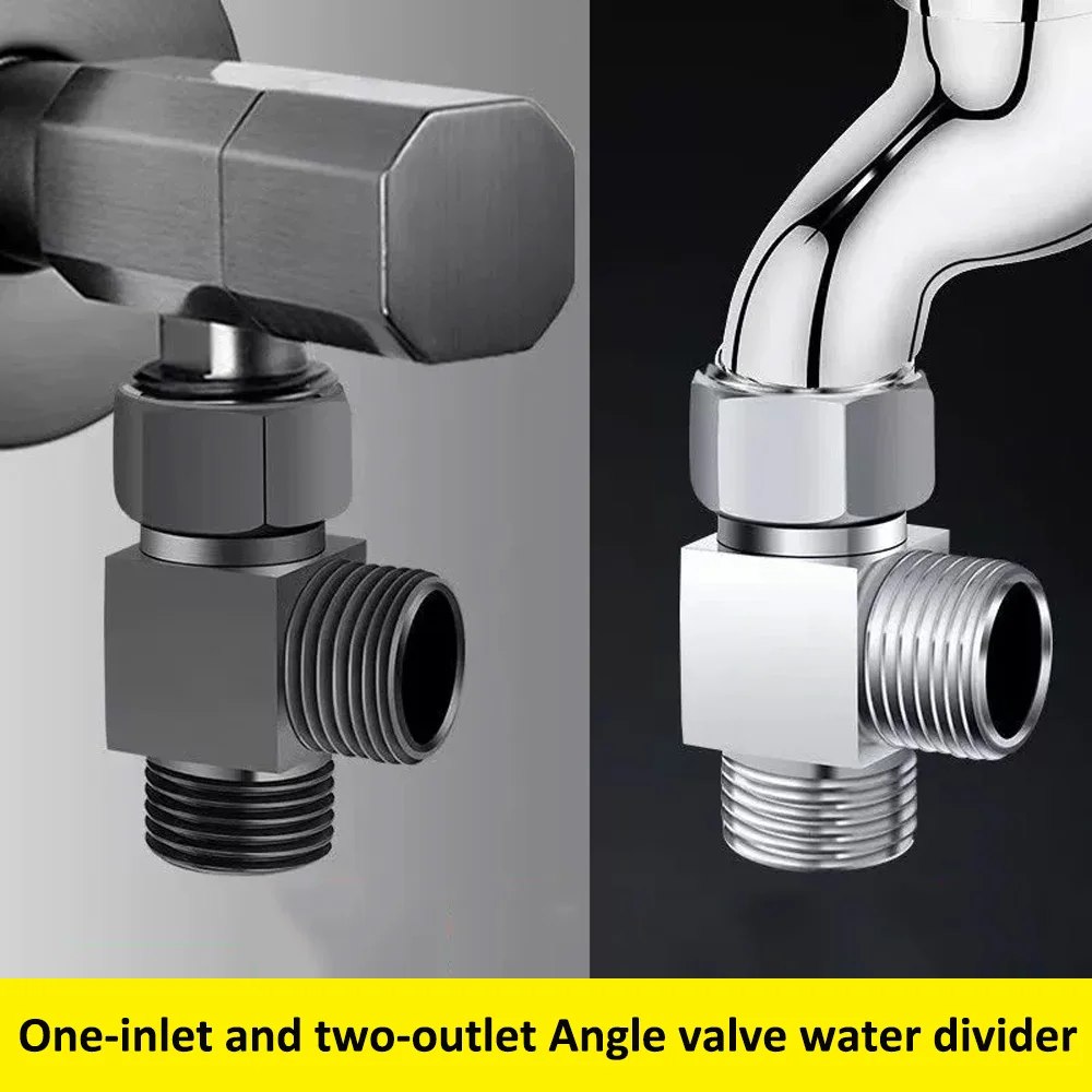 

G1/2" G3/4" Female Male Tee 3 Ways Brass Pipe Fitting Connector Splitter Block High Pressure T-Adapter Toilet Valve Converter