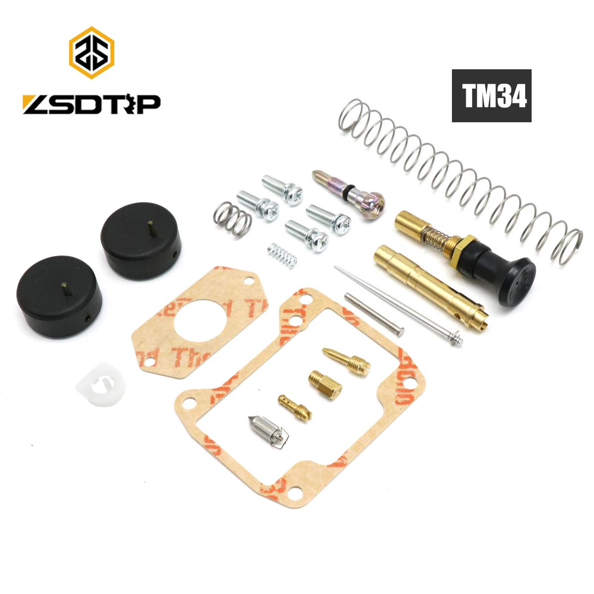 ZSDTRP TM34 Carburetor Repair Kit For Mikun TM34 Carburetor Repair Rebuild Kit Spring Float Gasket Jets Needle Choke Starter