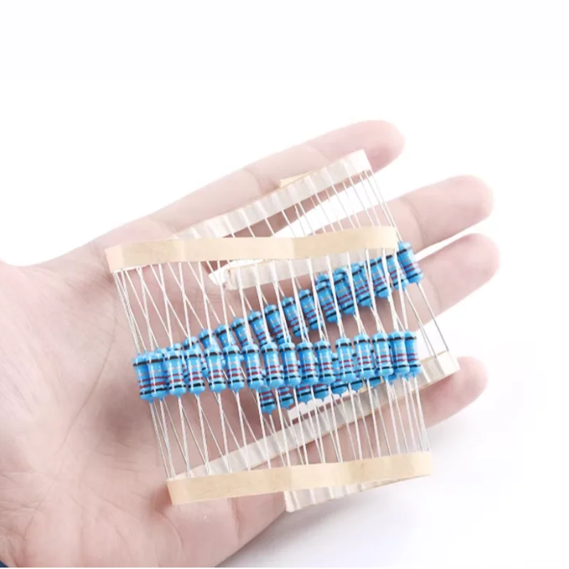 100Pcs 1/4W 1% Metal Film Resistor Kit 0Ω-22M Ohm Assorted Set 0 2.2 10 100 150 220 330 470 1K 2.2K 4.7K 10K 100K 470K 1M 10M image 3