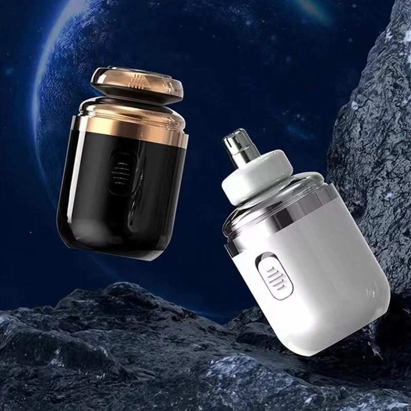 2 In 1 Mini Rasoio Elettrico Naso Tagliacapelli Rasoio Da Viaggio da Uomo Ricaricabile Naso Taglio Dei Capelli Rasoio Lavabile Rasoio Elettrico