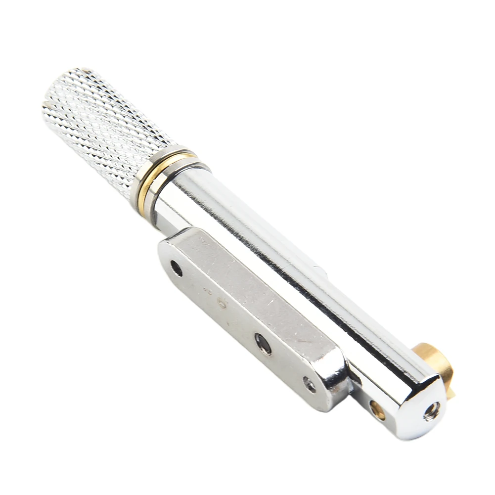 6 Strings Headless Guitar for bridge, Metal Material, Silver and Black Color, Easy to Install, Includes Screws and Wrenches