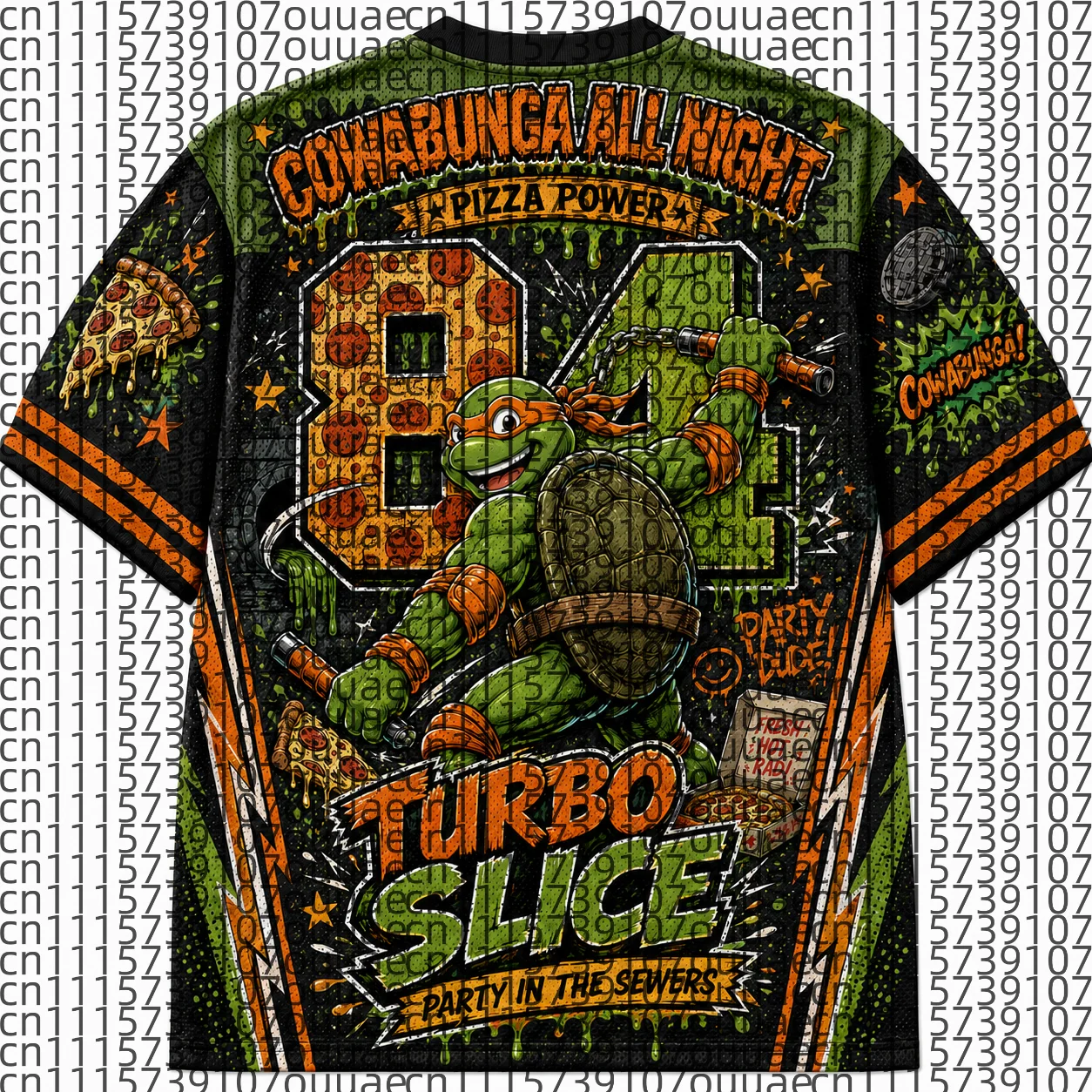 2026 Popular 80s Themed Sports Fashion Short Sleeved V-neck Mesh Streetwear Retro Band Movie Game Fan Gift T-shirt