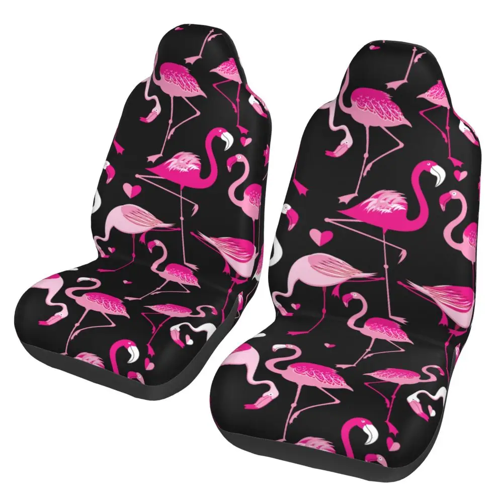 Flamingo  Car Seat Cover Anti Fouling Protective Cover 2PCS Universal Car Seat Cover Suitable ForCars and Trucks