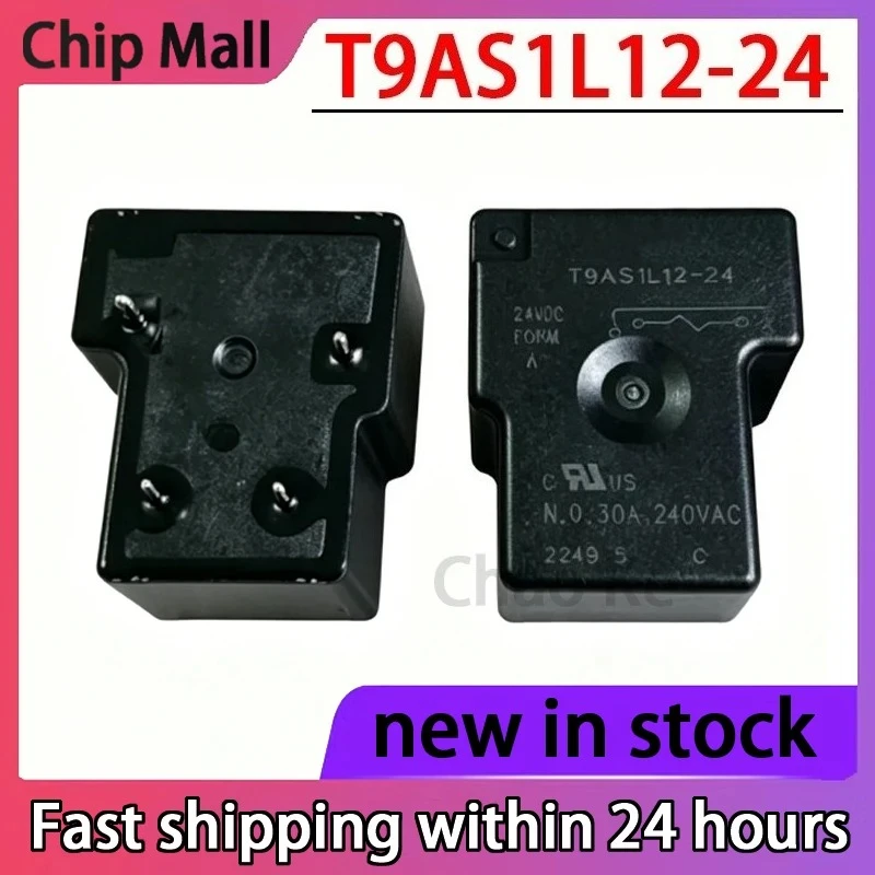 1PCS T9AS1L12-24 24VDC Relay, 4-pin, 30A