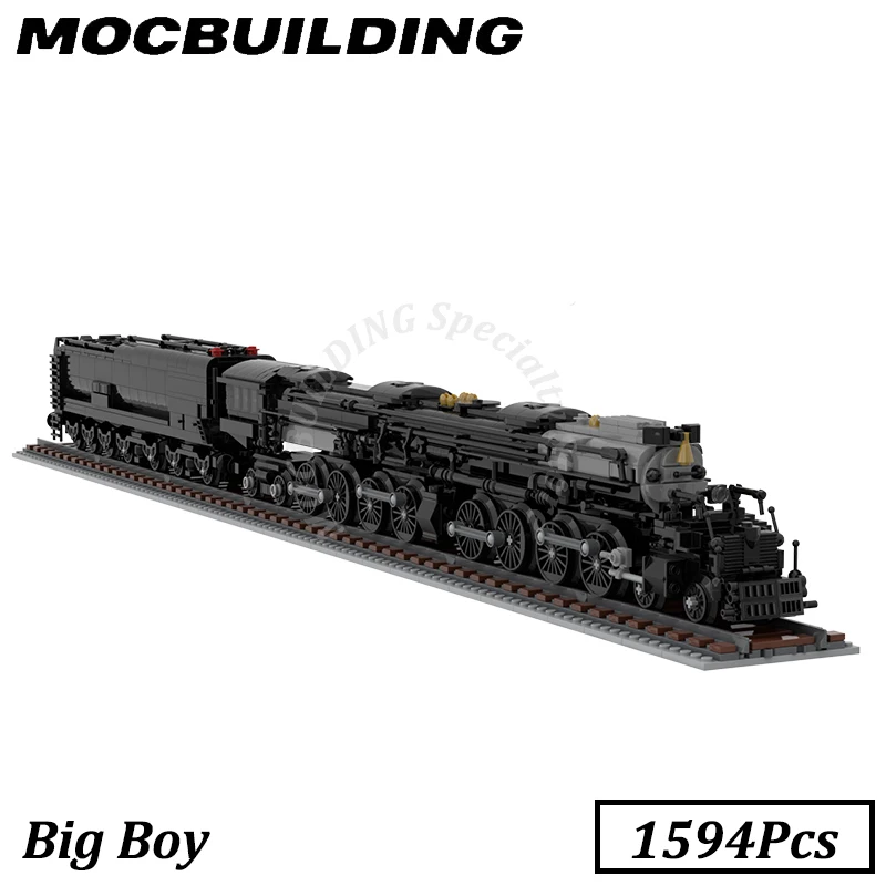 

Big Boy Train Model MOC Building Blocks Diy Assemble Bricks Toys Gifts Display Construction Christmas Present