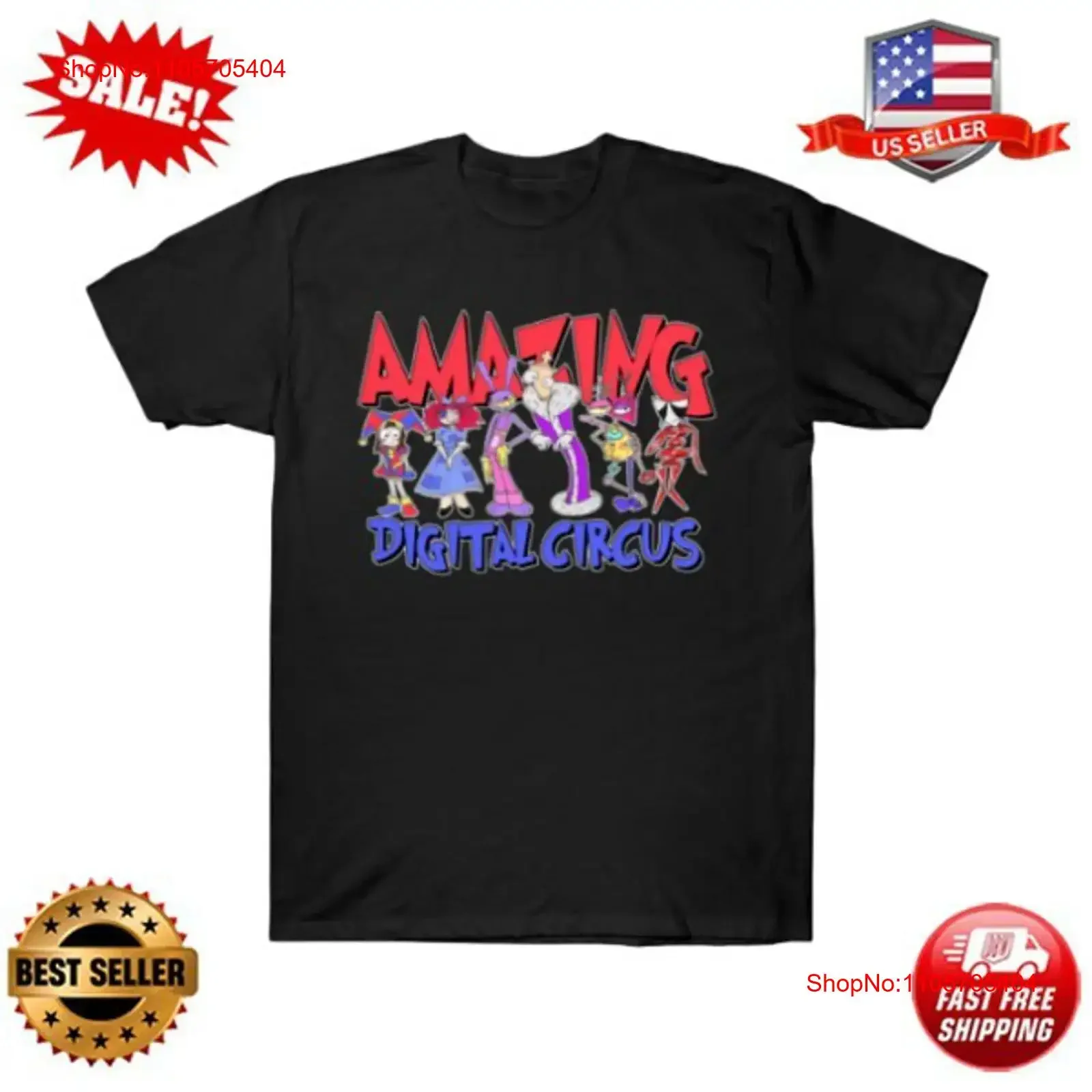 Amazing digital circus T Shirt S 5XL long or short sleeves vintage Washed fashion homme Casual Stylish Slightly Comfortable