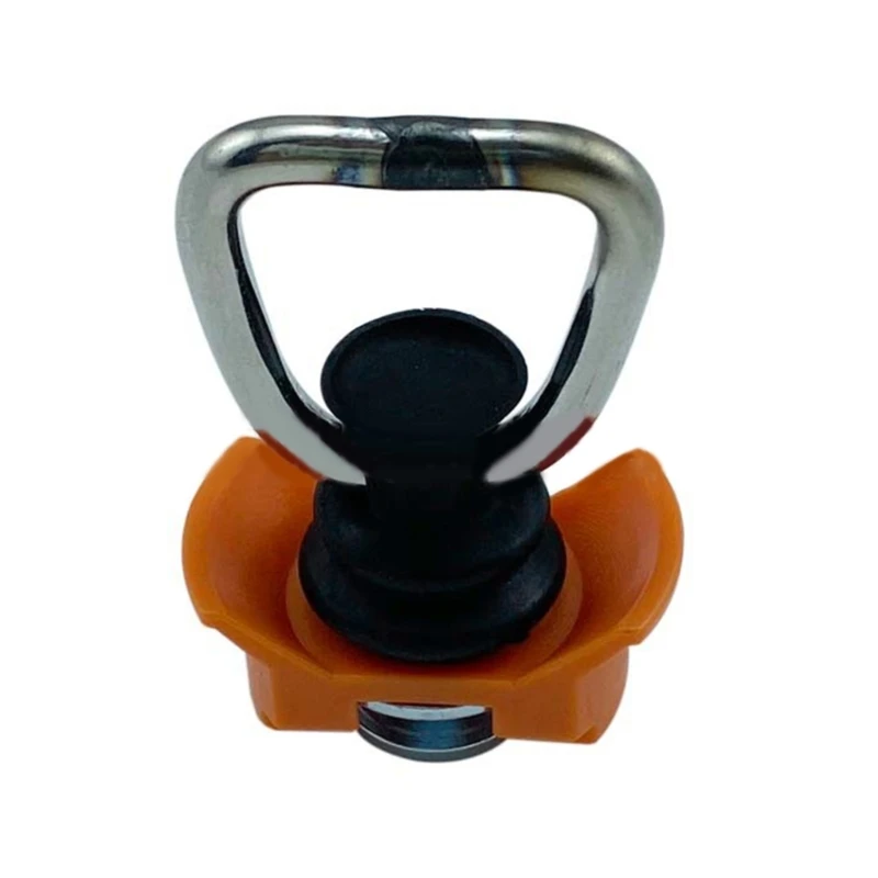 RV Boat Tie Down Anchor Single Stud Fitting L Track 1322LB Capacity with Stainless Steel Round Ring Hanging Hook Cargo Control view 6
