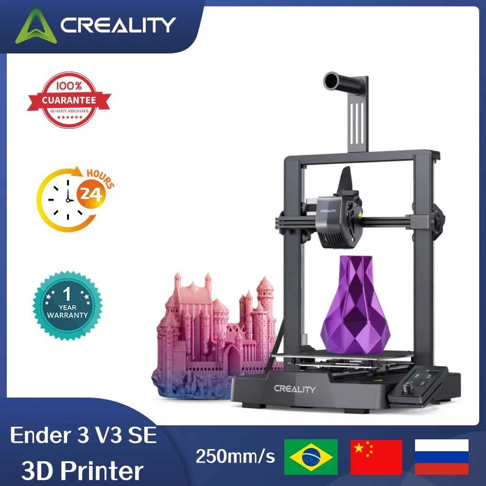 CREALITY Ender 3 V3 SE 3D Printer 250mm/S Faster Printing Speed Sprite Direct Extrusion  Dual Z-Axis IU Display Auto Leveling