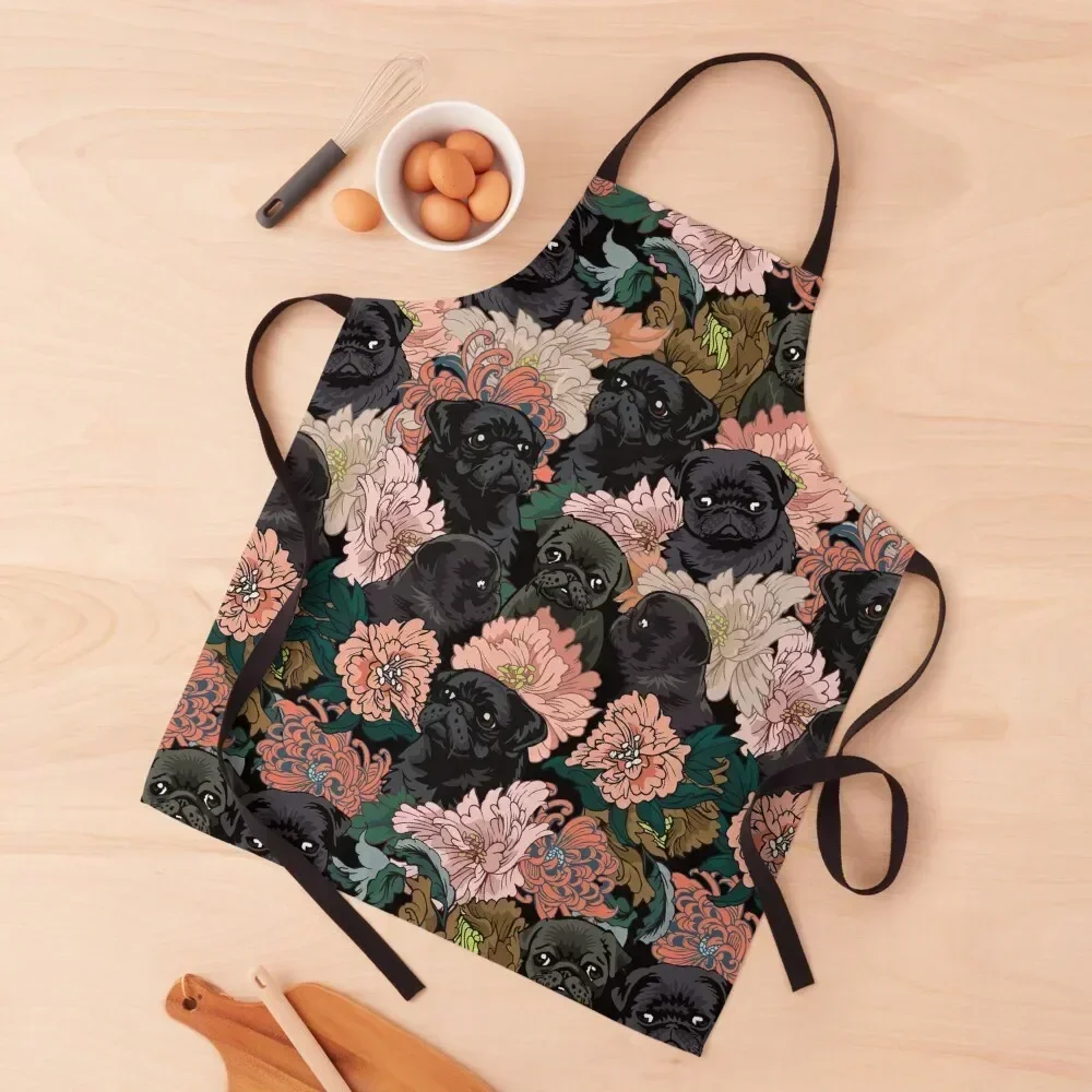 

Because Black Pug Apron Kitchen Apras Man bib Novelties Kitchen And Home Womens Dresses Apron