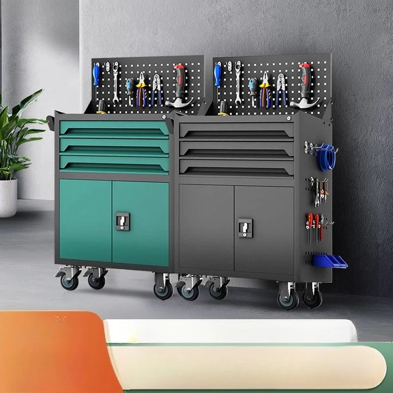 Heavy Tool Cabinet Workshop Repair Thickened Tool Cart Drawer Double Door Factory Storage Iron Toolbox