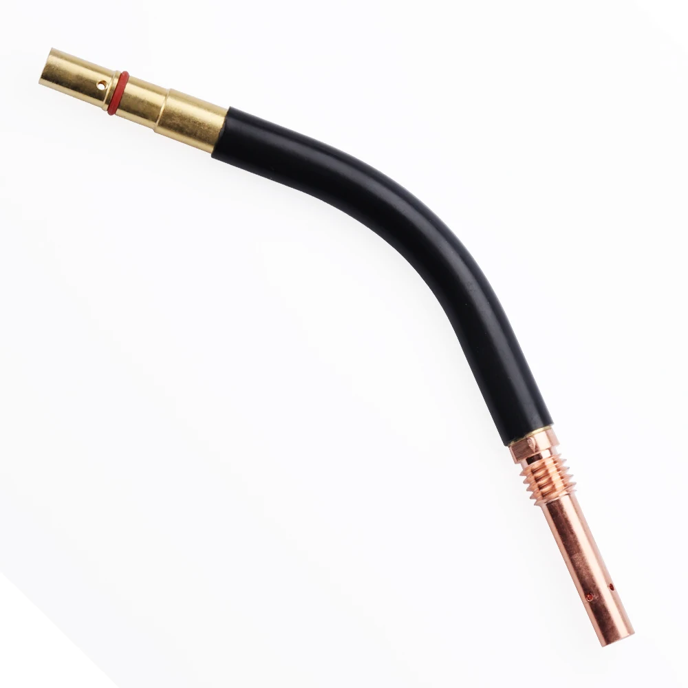 CO2 Gas Shielded Welding Torch Accessories Elbow Panasonic 500A Extended Gooseneck Straight Barrel