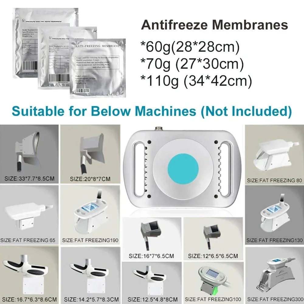 100% Effect Anti Freeze Membrane 34*42cm 28*28cm 27*30cm Antifreeze Membrane Cryo Pad for Cryolipolysis Fat Freezing Machines