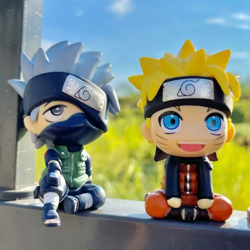 

9cm Naruto Anime Figure Uzumaki Naruto Kakashi Uchiha Sasuke Itachi Cute Toys Q Figurals Action Figurine Model
