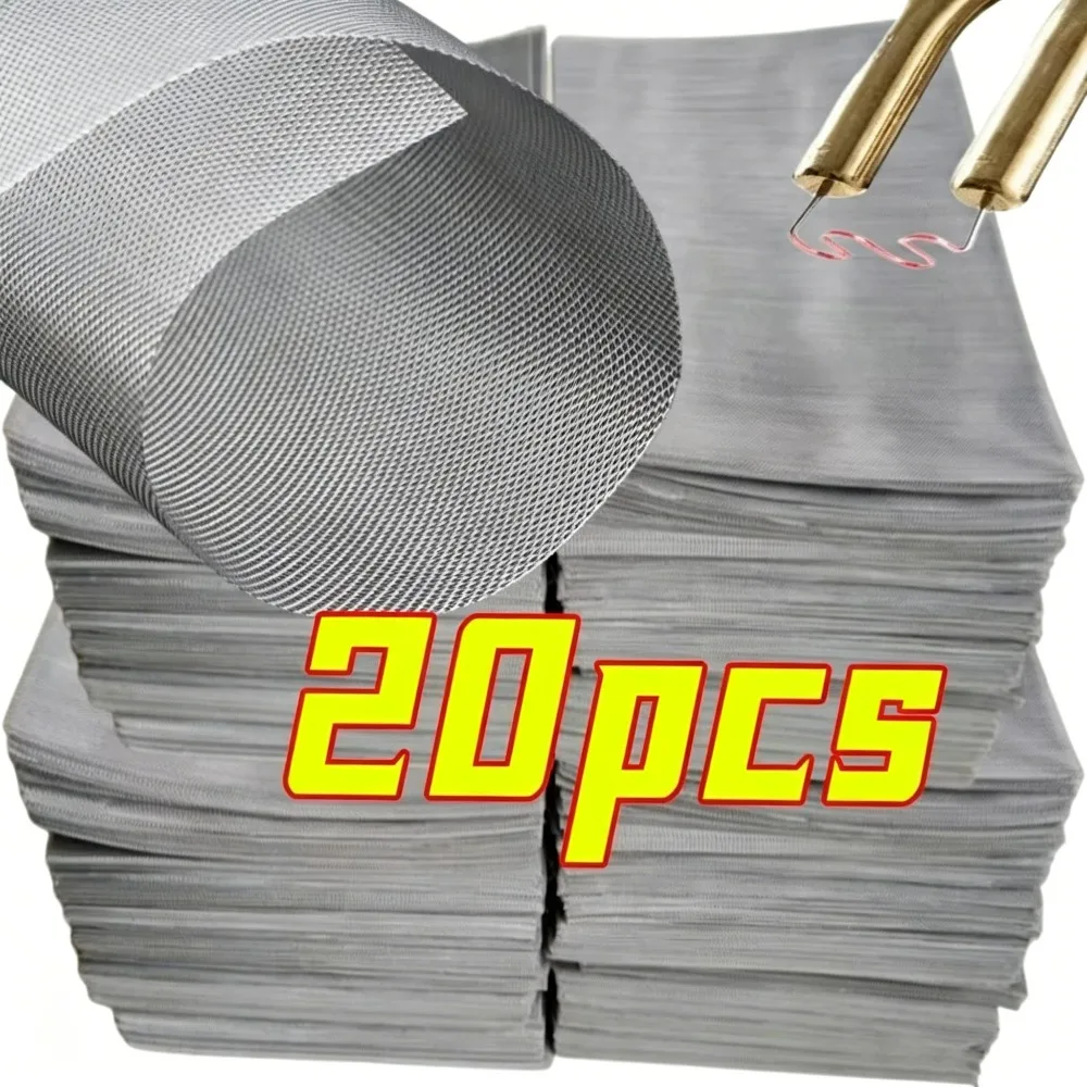 Car Bumper Repair Mesh 20x15cm Flexible Stainless Steel Auto Body Hood Vent Protection Intercooler Radiator Welding Wire Net