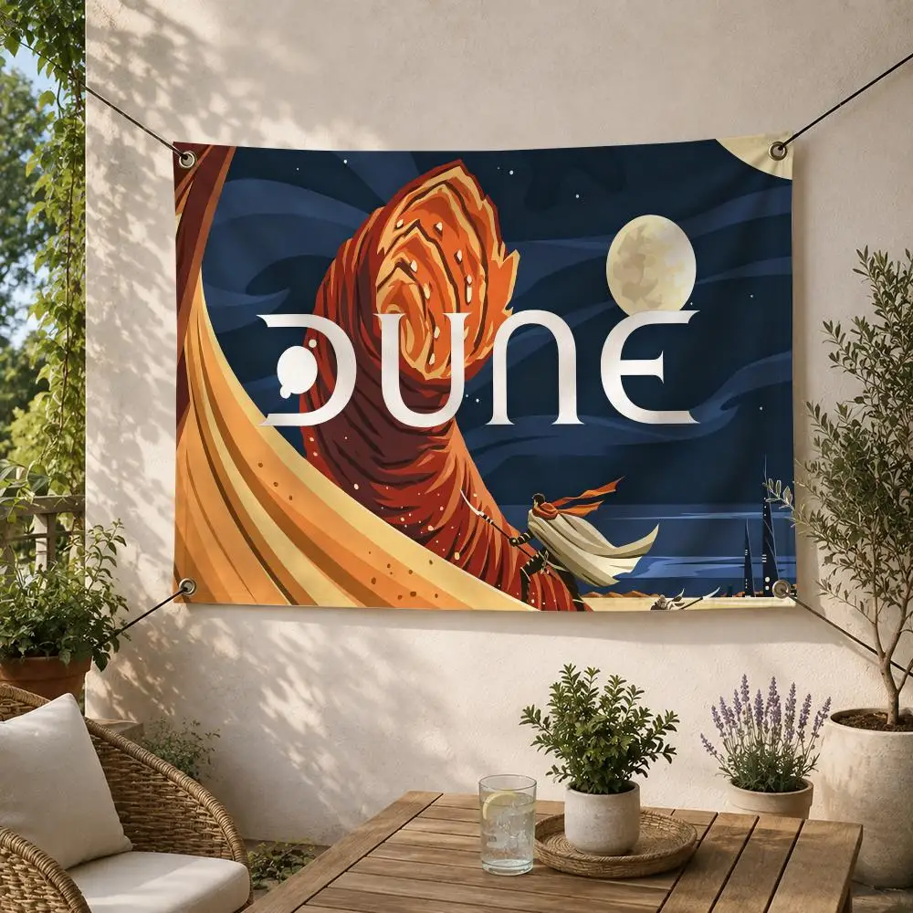 Movie SciFi Epic D-Dune Film Series Flags Decorative Flag Banner for Outdoor Garden Yard Camping Party Home Wall Hanging Decor