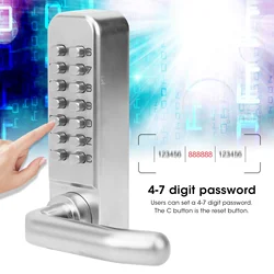 Home Security Device Keyless Entry Smart Mechanical Door Lock Digital Password Entry Non‑Power Anti‑Theft Safety Home Access