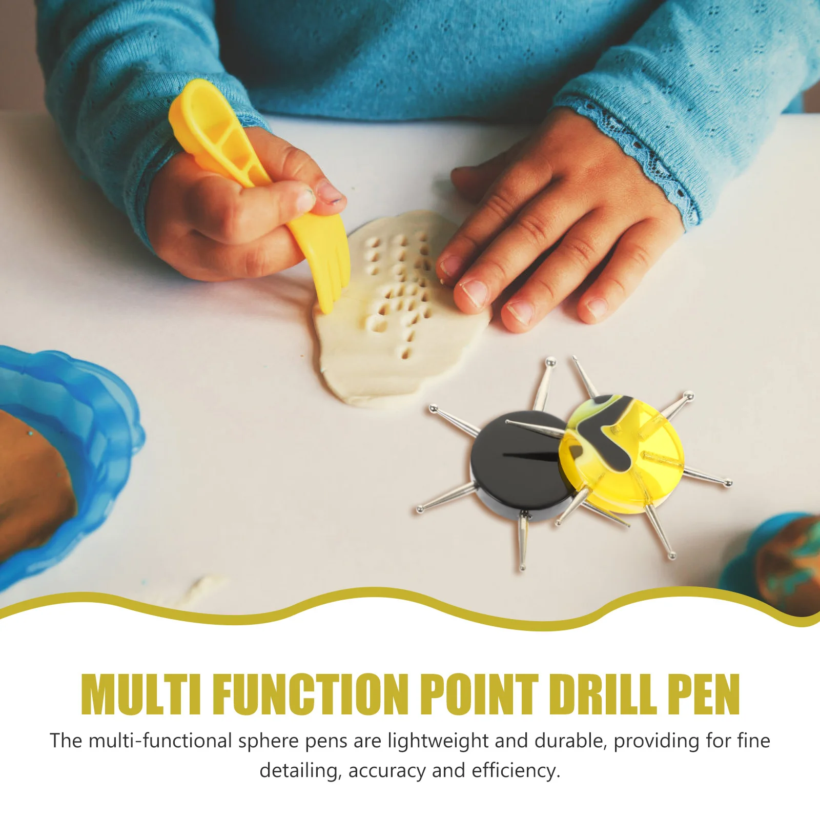 

2Pcs Nail Art Manicure Pen Multicipital Round Clay DIY Sculpting Carving Modeling Tool Manicure Pen Nail Gel Pens