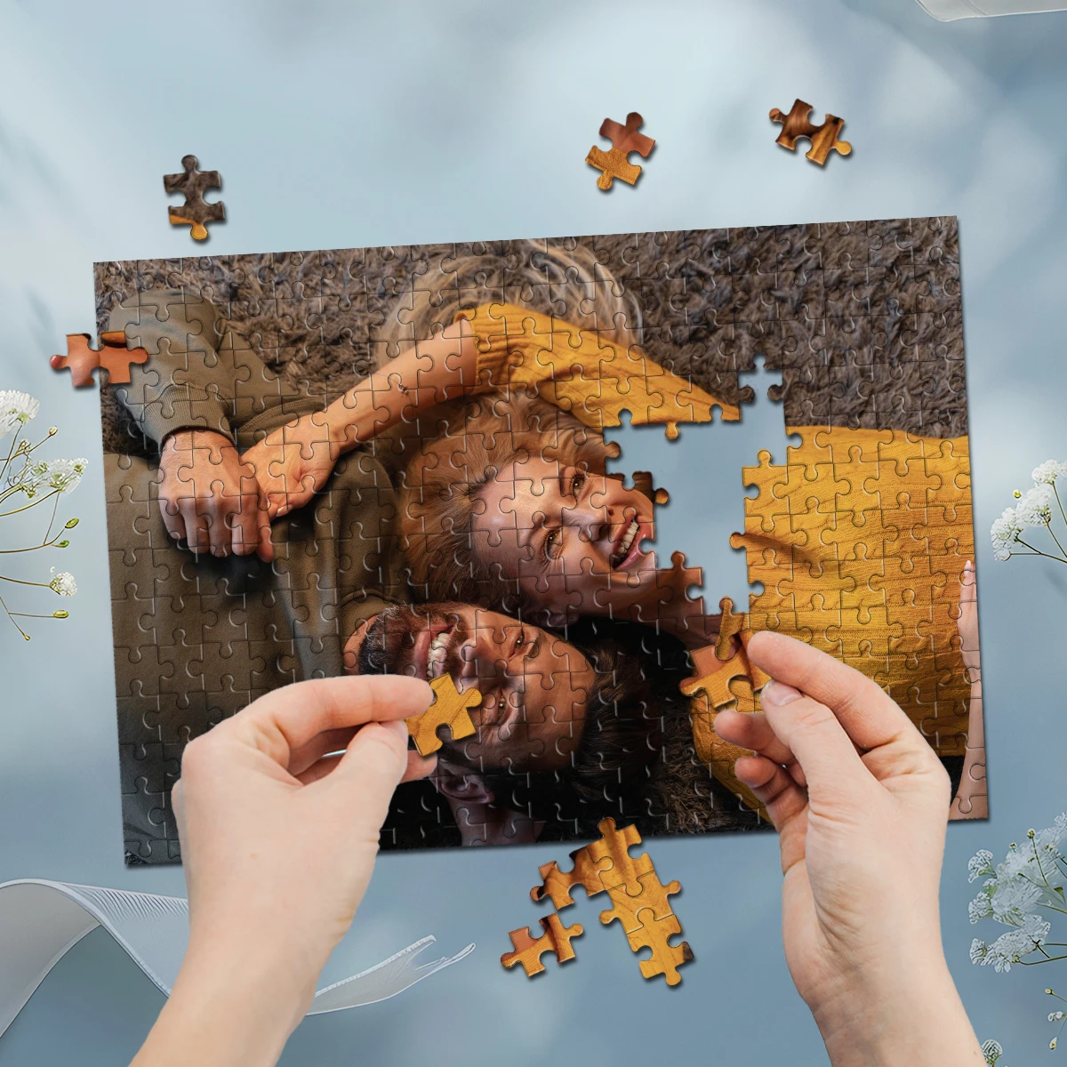 35/300/500/1049 قطعة شخصية مخصصة زوجين صور لغز لغز يمكن أن يكون هدية فريدة للعائلة والأصدقاء