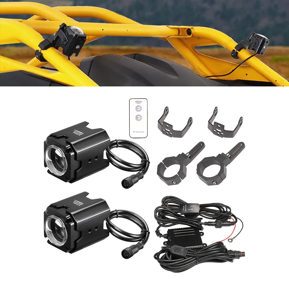 

Whip Lights for Side by Side For 1.5''-2'' Tube Clamp Set For Can-Am Maverick X3 Spot Beam Pod Lights Whipless LED Whip Lights