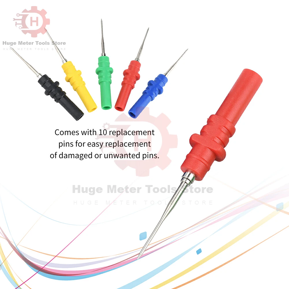 

Five Color Automotive Diagnostic Test Probe Puncture Needles Oscilloscope Probe Pins Set Repair Tool Accessories