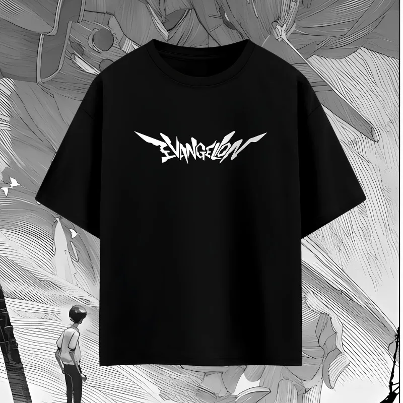 Evangelion EVA Unit-01 T Shirt, Double Sided Print Oversized Anime Graphic Tee,Japanese Anime，comfortable Fabric