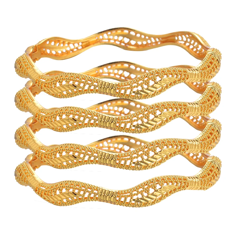 

4Pieces Bracelet for Women Dubai Bangles Ethiopian Bangles African Jewelry Arab Middle East