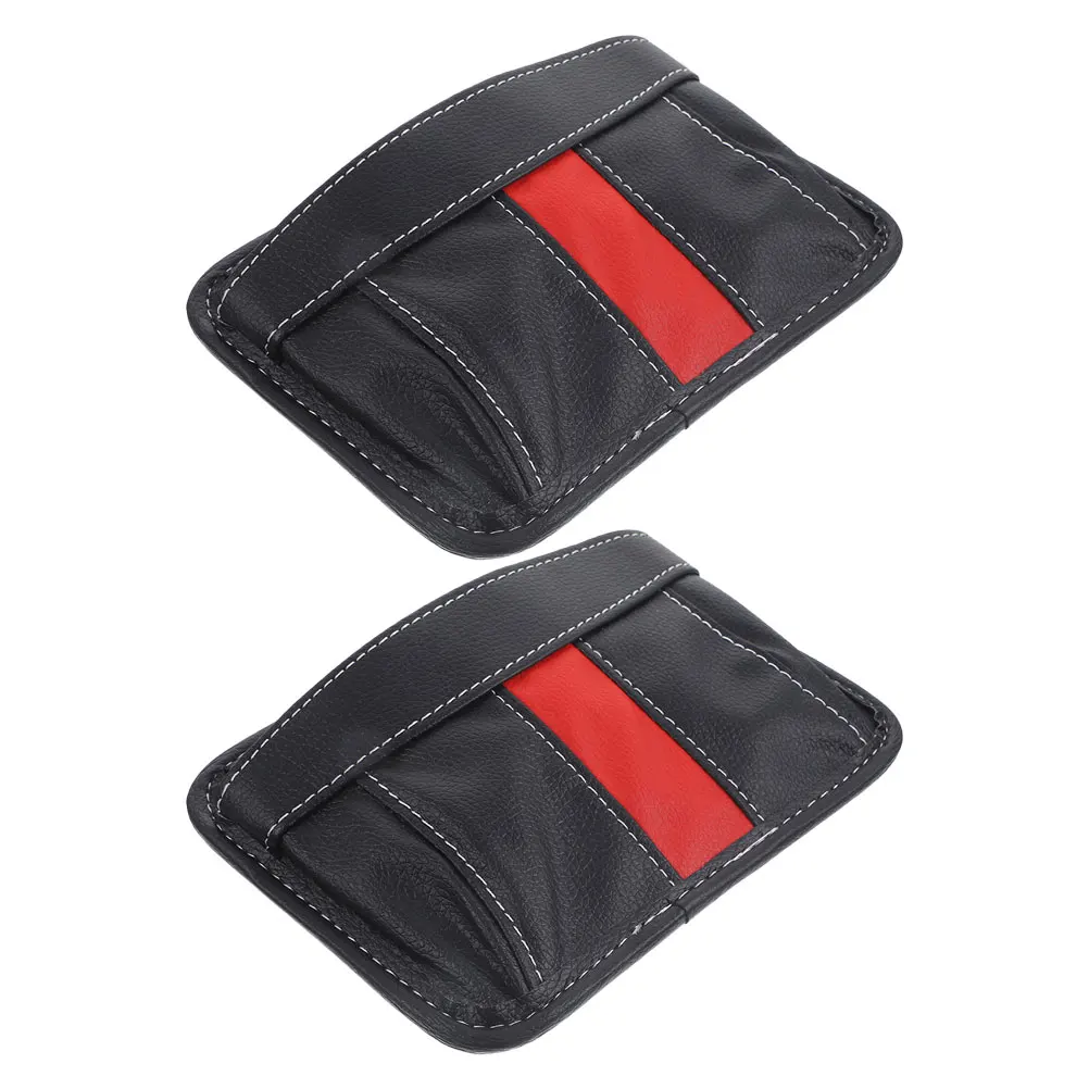 

2Pcs Car Storage Bag Seat Gap PU ganizer Pocket Durable Convenient Easy Versatile Car Door Toy Phone Side Accessories