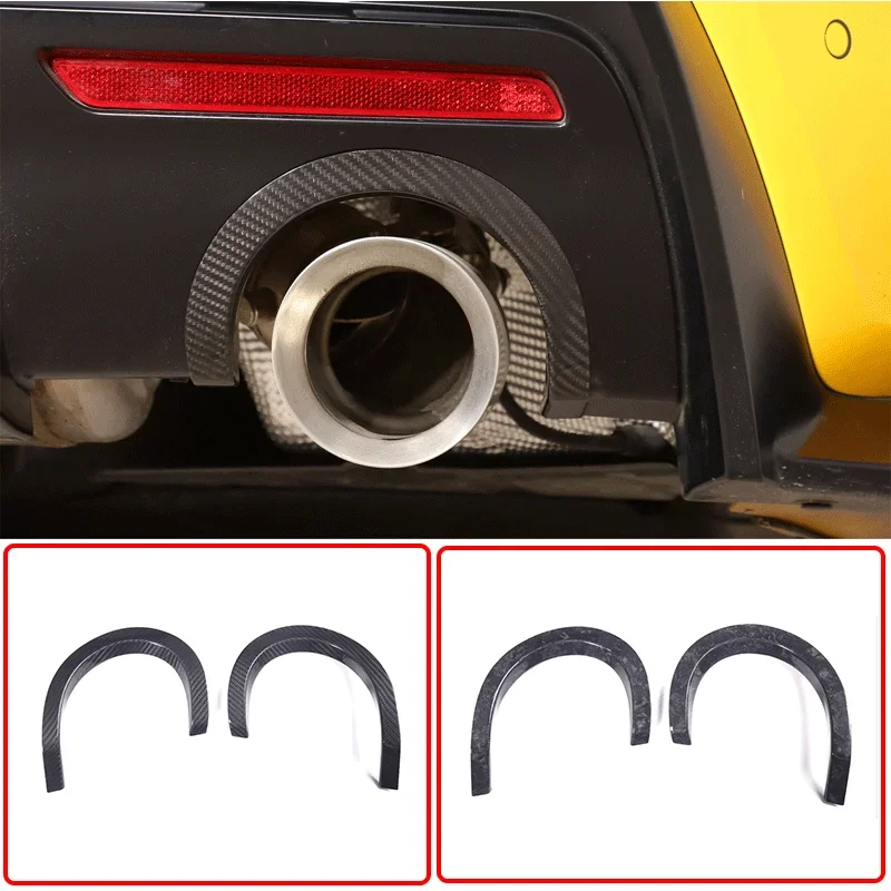 

For 2019-2022 Toyota GR Supra A90 Real Carbon Fiber Car Styling Tail Throat Exhaust Pipe Upper Frame Decorative Strip Auto Parts