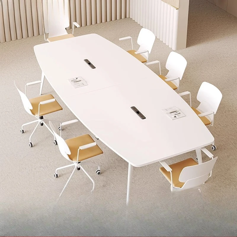 

Conference table Long table Simple modern small desk Oval Nordic conference room table and chair combination