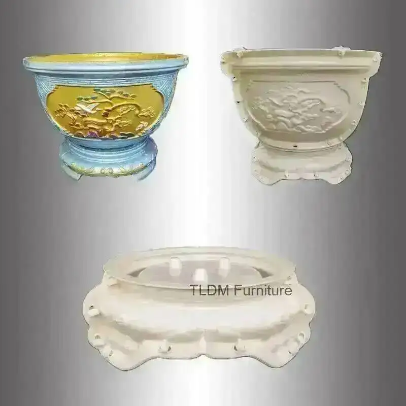 Mold Pot Roman Plastic Flower for House Outdoor Decoration DIY Large Size Circular Mold Garden Cement Bonsai Vase Mold
