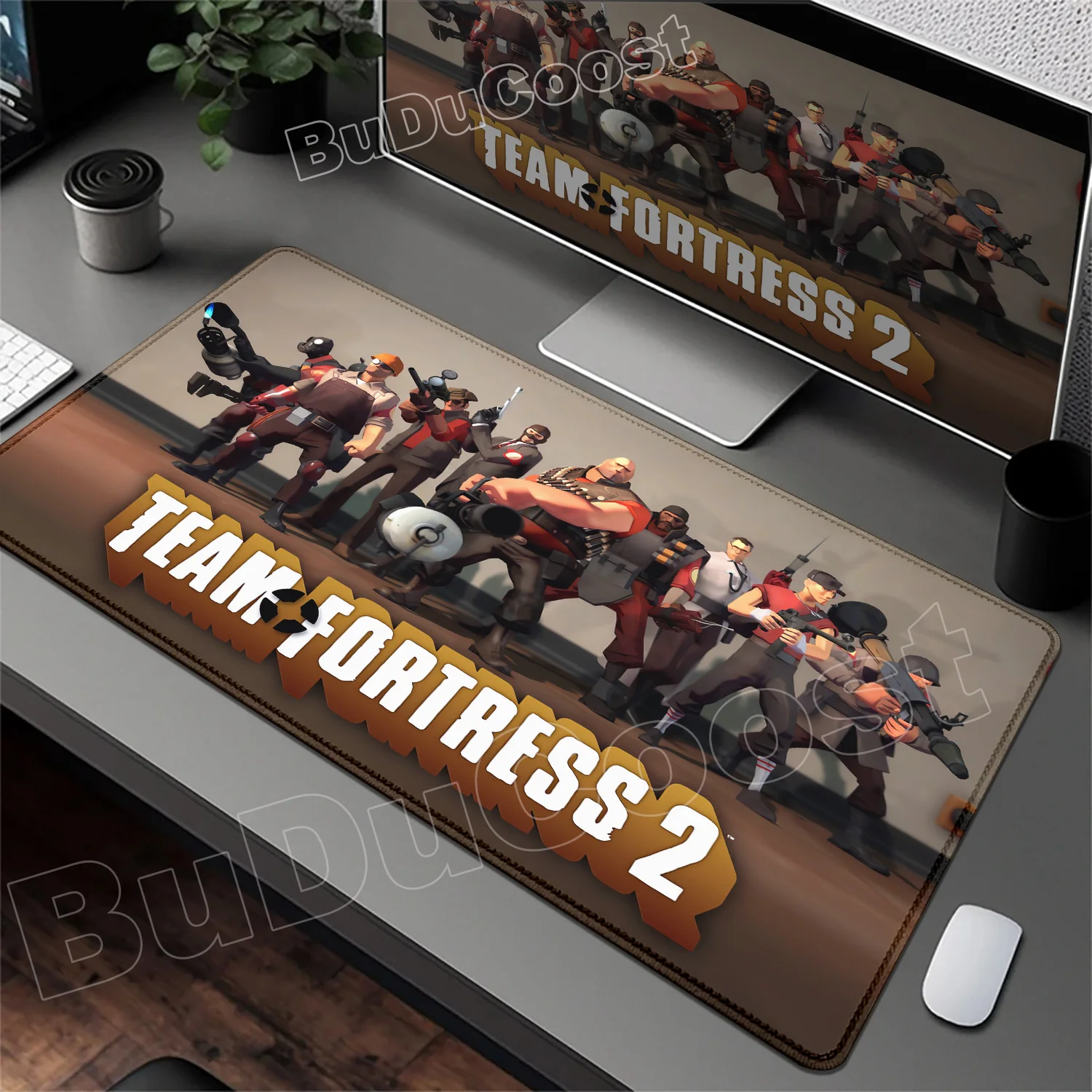 HD Printing T-Team F-Fortress 2 Mouse Pad Table Mousepad Laptop Xxl Desk Mouse Mat Non-slip Rubber Gaming 900x400 Keyboard Pad