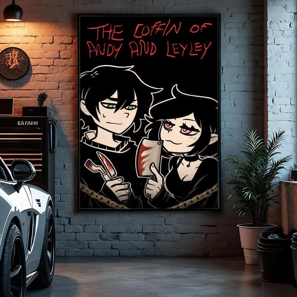 Game Horror T-The Coffin of Andy and Leyley Poster Self Adhesive Art Poster Bedroom Dorm Gaming Room Decor Gift