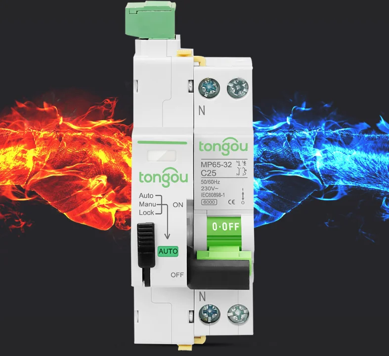 

Auto Reclosing MCB 32A DPN Mini Circuit Breaker, Self-Resetting Protection for Home/Office Electrical System