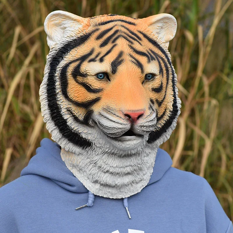 

Animal Tiger Headgear Props Tiger Mask Headgear Funny Funny Mask Full Face Tiger Singing Performance