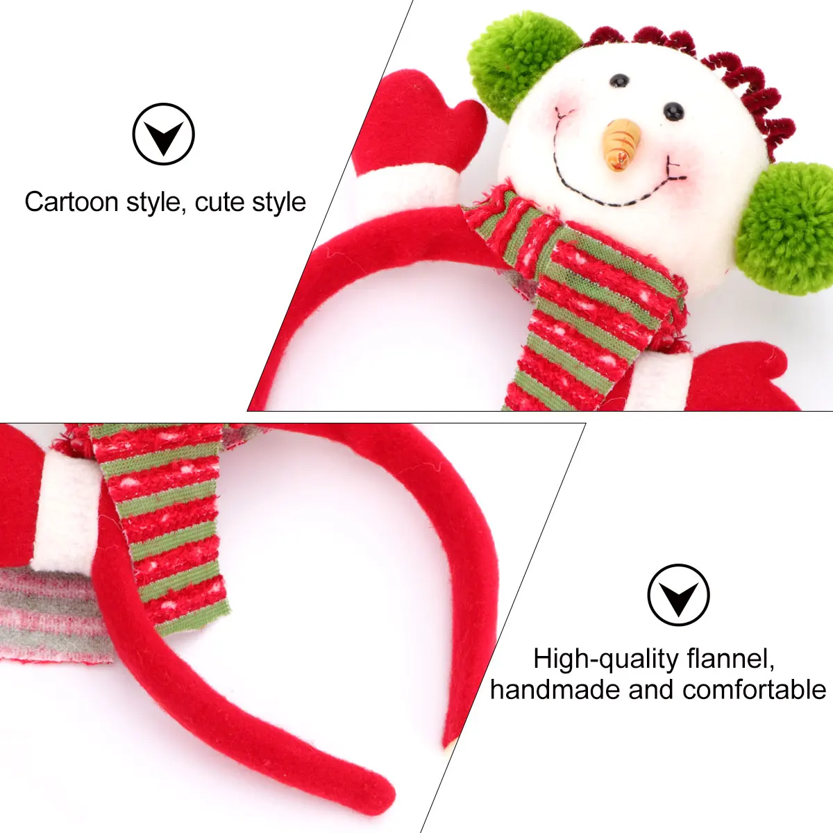 

Christmas Snowman Hair Hoop Lovely Decorative Headb for Kids Party Gathering Cartoon Chic Hairwear Christmas Themed