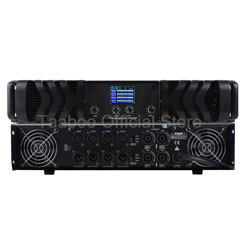 2 Channel Audio Power Amplifier HIFI 1600W*2 4 Channel 2000W*4 Post Stage Digital Amplifier for Home Party/Ktv/Stage Performance