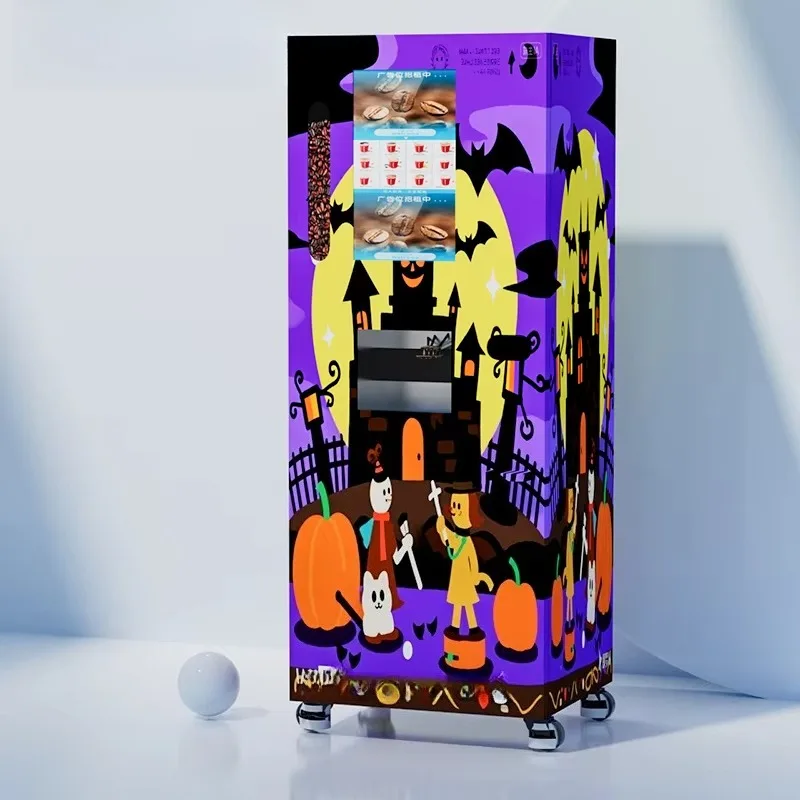 Customized Wholesale Automatic Bean to Cup Vending Machine SDK Halloween Stickers Office Hotel 180-Cup