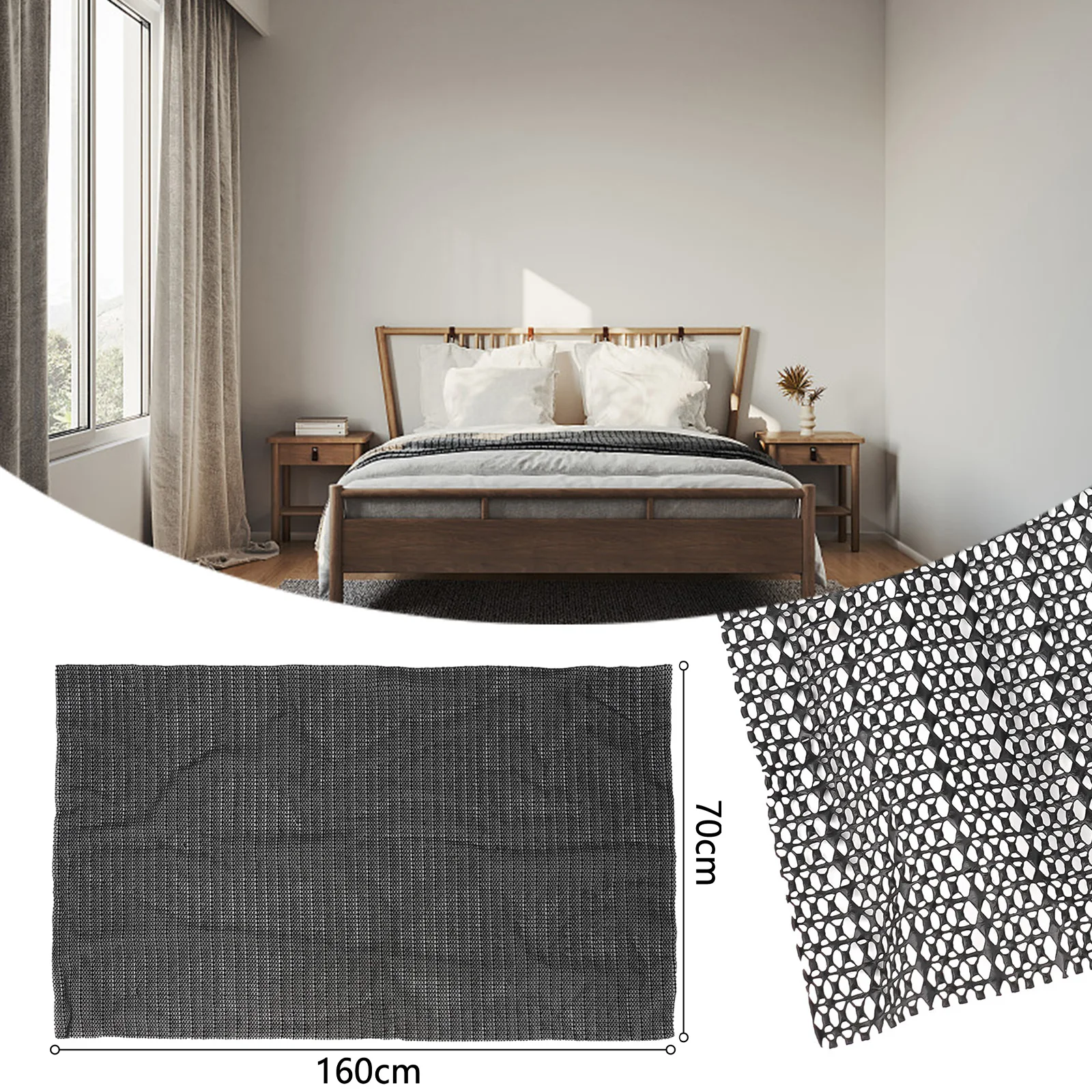 Accessories Non-Slip Mat Non-Slip Carpet PVC 1pc Anti Slip Rug Bed Sheet Anti-slip Mat Black Cuttable Practical