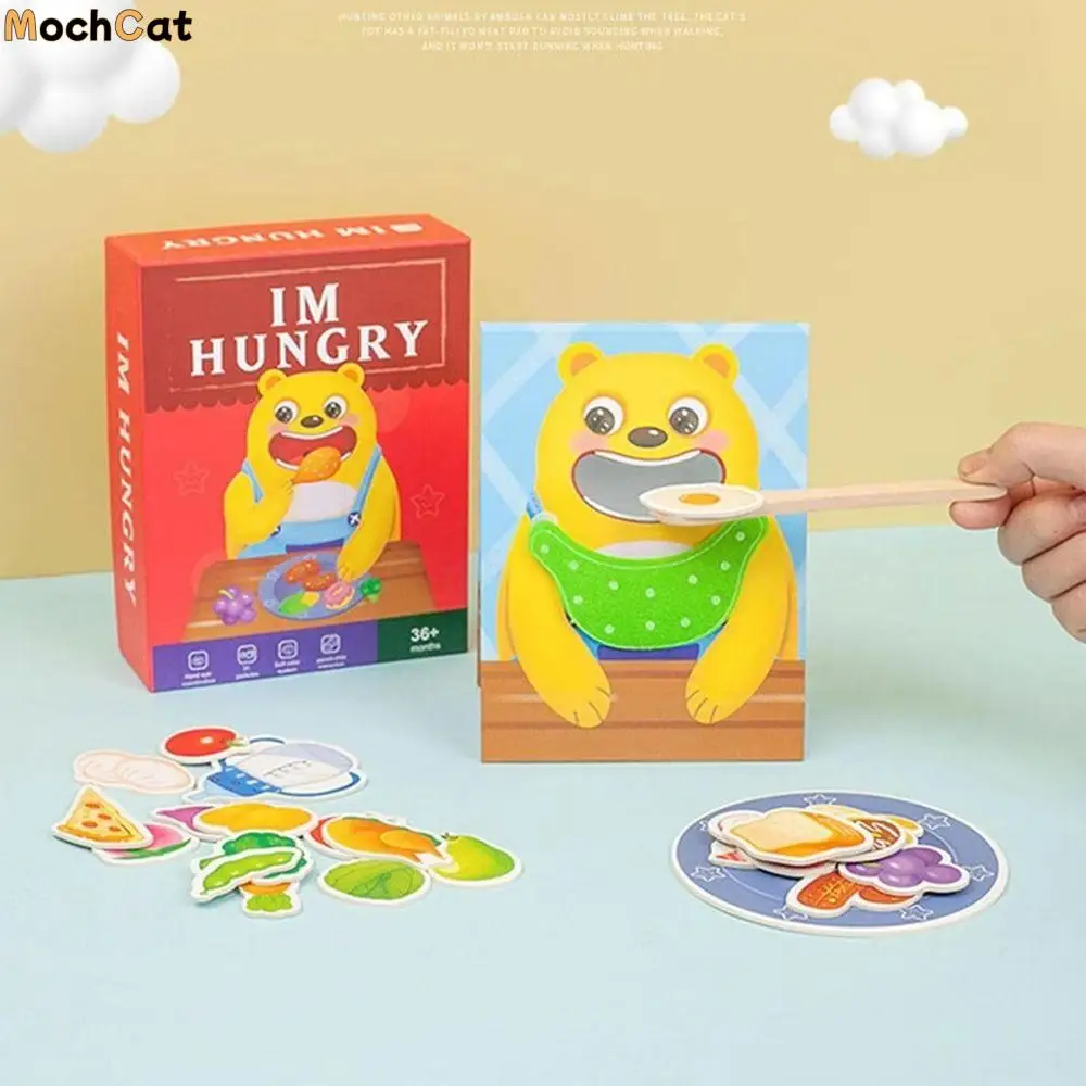 

Food Feeding Simulation Feeding Game Simulation Early Education Bear Pretend Food Set Paper Role Play Parent-Child Feeding Toy