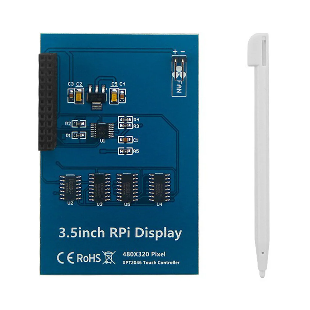 شاشة لمس RPI 3.5 بوصة 480X320 لـ Raspberry Pi 5_BSH