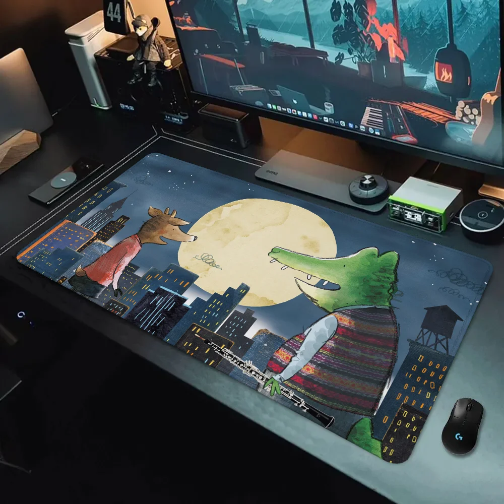 Cute Cartoon Dinosaur Pc Gamer Gaming Mouse Pad Anime Desk Mat Desk Accessories Office Computer Table Mousepad Gamer 900x400