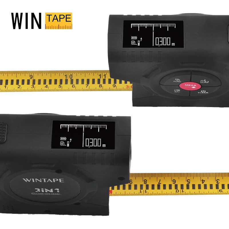 Imagem -04 - Wintape-intelligent Digital Display Medidor de Distância a Laser Fita Métrica em Régua de Medição