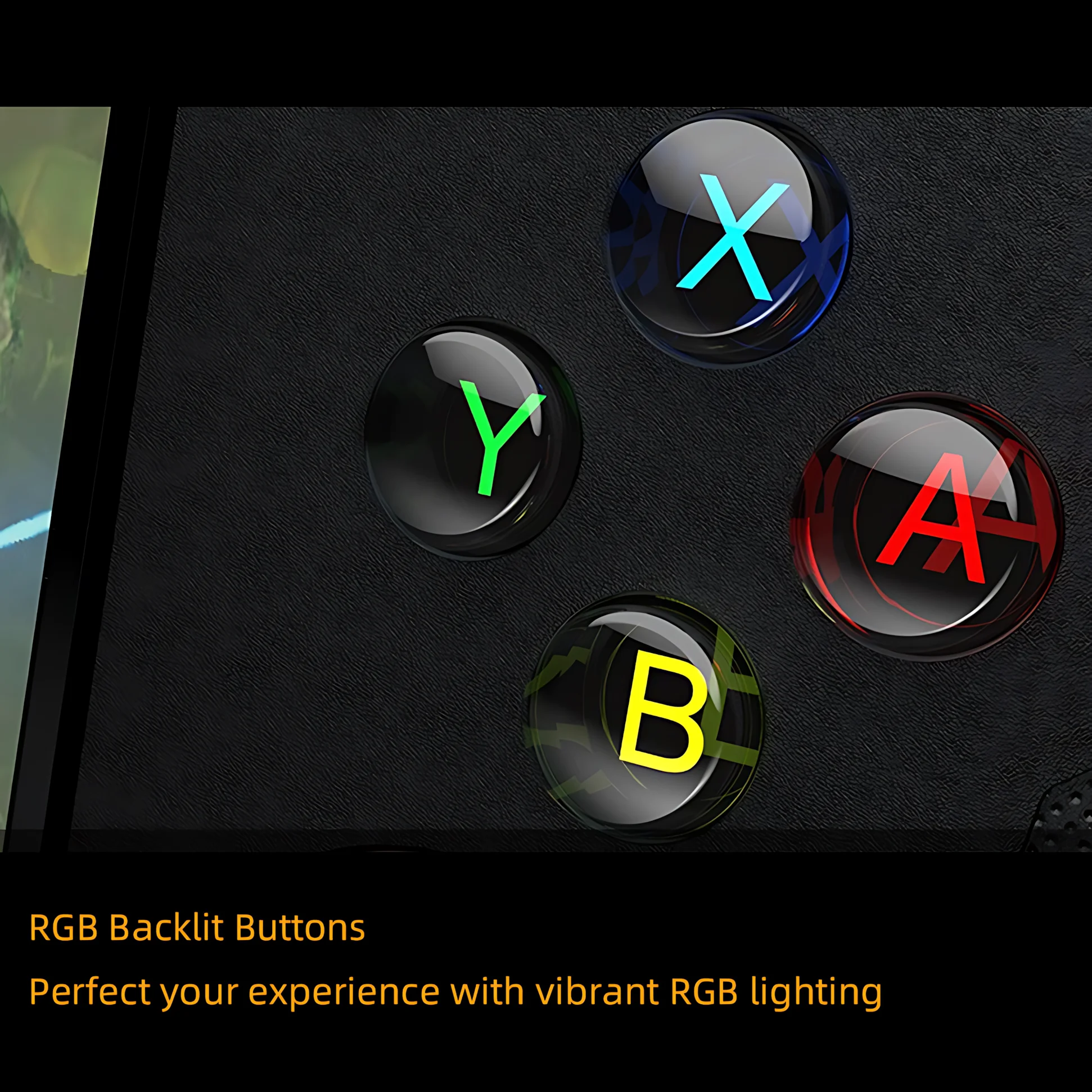 وحدة تحكم في الإضاءة STK-7047 RGB للتبديل/التبديل OLED مع مستشعر جيروسكوب 6 محاور وعصا التحكم في القاعة ووظيفة توربو/التلقائي