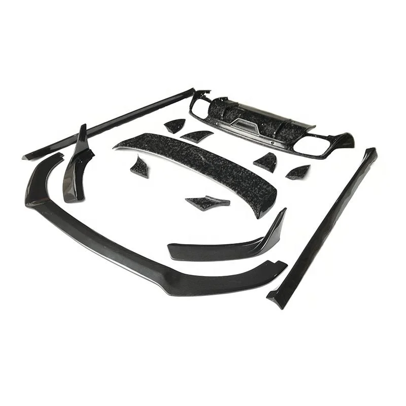 17-20 Top Material Real Dry Carbon Fiber Body Kit Front Lip Rear Diffuser Side Skirt Trunk Wing for  Panamera 971 971.1