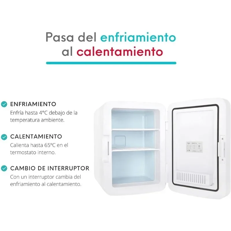 Cooluli Mini Fridge 12v Portable Cooler & Warmer for Food Drinks Skincare Beauty & Makeup Small Refrigerator with Glass Front