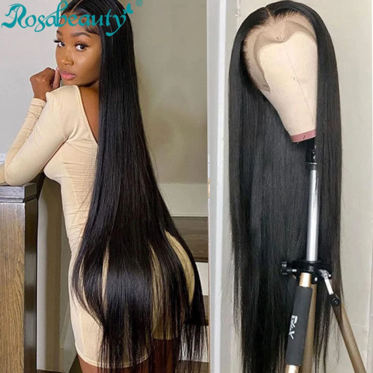 13X6 Lace Front Wigs Human Hair Pre Plucked With Baby Hair Straight 13x4 Human Hair HD Transparent Lace Front Wigs for Women