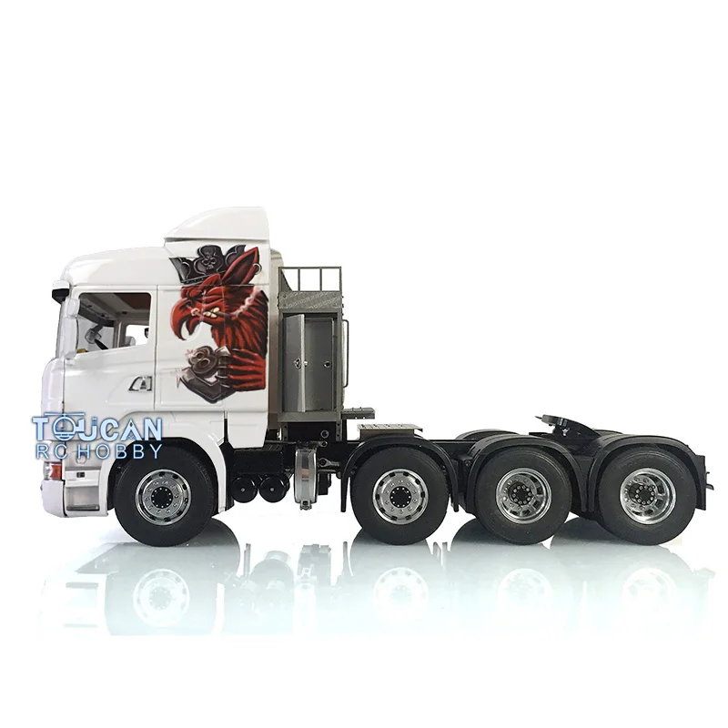 LESU 8*8 1/14 RC Tractor Truck Model Painted Metal Chassis Smoking 802B Servo Motor W/O Controller Car Kit Toy THZH0946